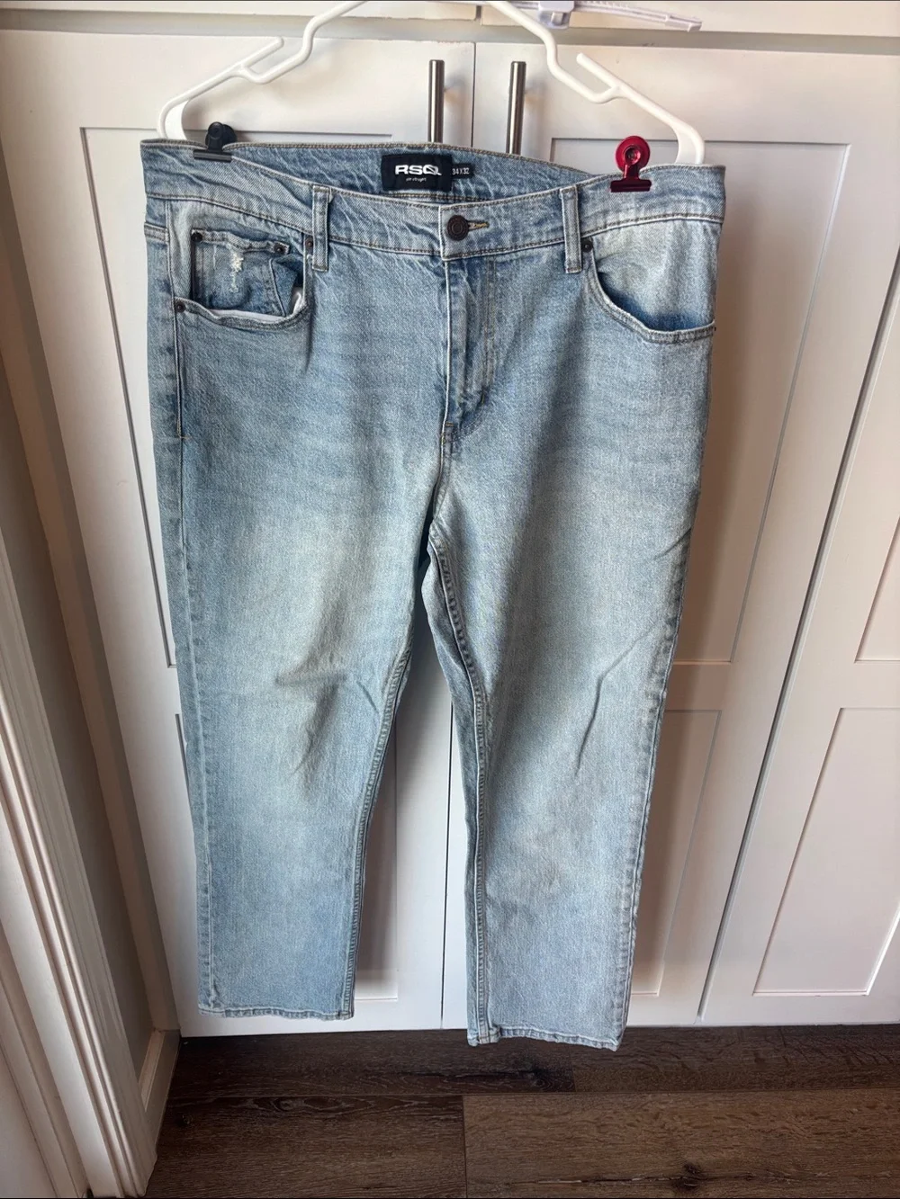 RSQ by Tillys (34x32) Light Blue Slim Straight Men's Jeans